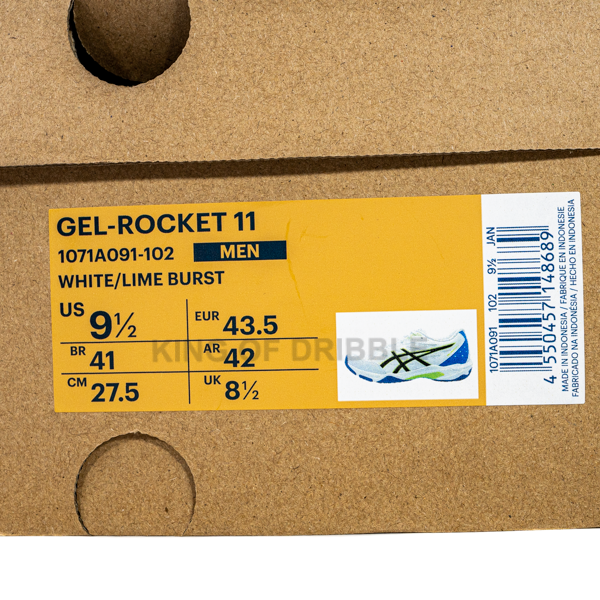 Sepatu Volley Asics Gel-Rocket 11 1071A091-102 Original BNIB