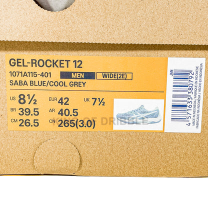 KING OF DRIBBLE Sepatu Voli Asics Gel-Rocket 12 Wide 1071A115-401 Original