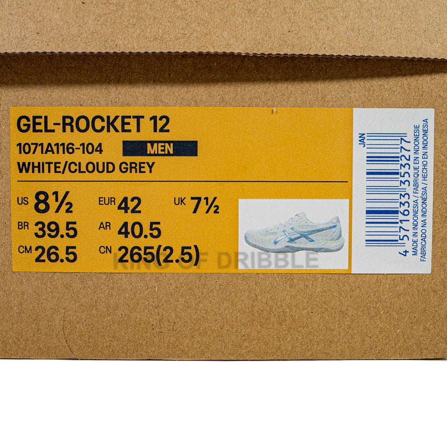 KING OF DRIBBLE Sepatu Voli Asics Gel-Rocket 12 1071A116-104 Original