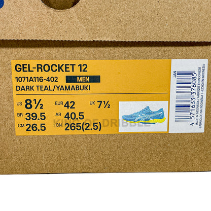 KING OF DRIBBLE Sepatu Voli Asics Gel-Rocket 12 1071A116-402 Original