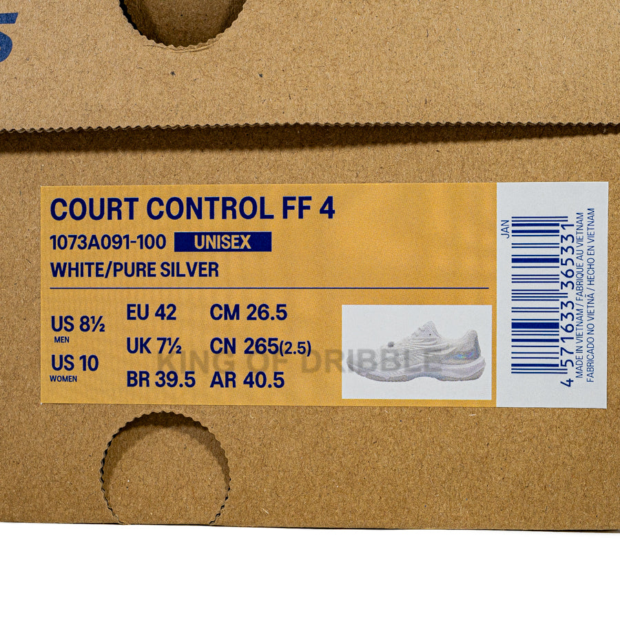 KING OF DRIBBLE Sepatu Badminton/Bulu Tangkis Asics Court Control FF 4 1073A091-100 Original