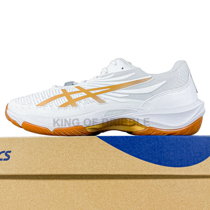 KING OF DRIBBLE Sepatu Badminton/Bulu Tangkis Asics Court Control FF 4 Wide 1073A094-100 Original