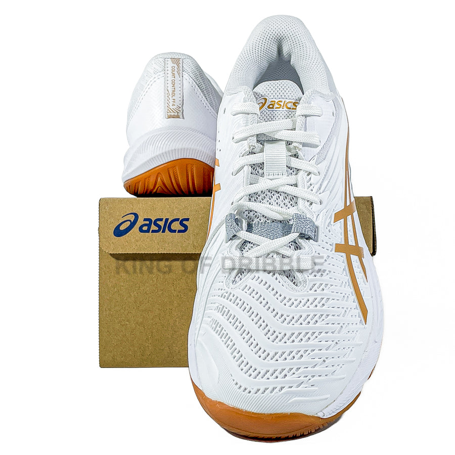 KING OF DRIBBLE Sepatu Badminton/Bulu Tangkis Asics Court Control FF 4 Wide 1073A094-100 Original