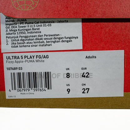 Sepatu Bola Puma Ultra 5 Play FG/AG 107689-03 Original BNIB