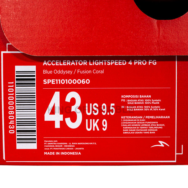 Sepatu Bola Specs Acc Lightspeed 4 Pro FG 110100060 Original BNIB