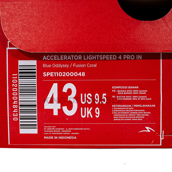 Sepatu Futsal Specs Acc Lightspeed 4 Pro IN 110200048 Original BNIB