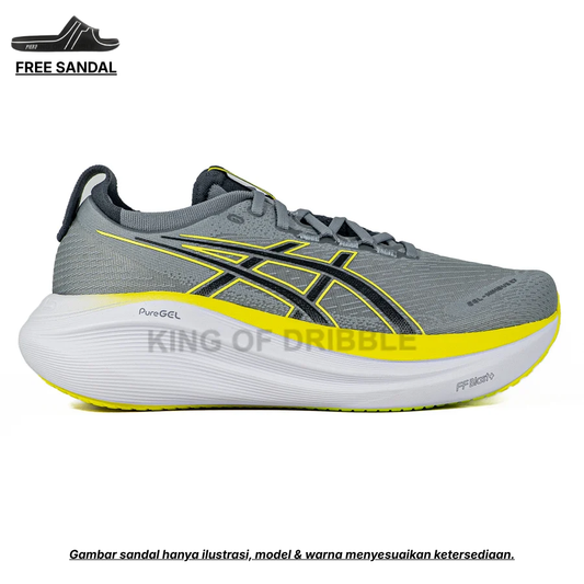 KING OF DRIBBLE Sepatu Running/Lari Asics Gel-Nimbus 27 1011B958-022 Original - Gratis Sandal