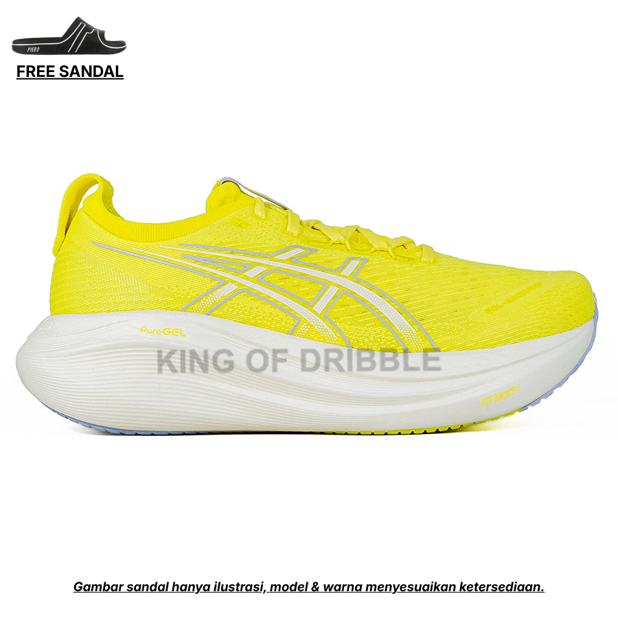 KING OF DRIBBLE Sepatu Running/Lari Asics Gel-Nimbus 27 1011B958-750 Original - Gratis Sandal