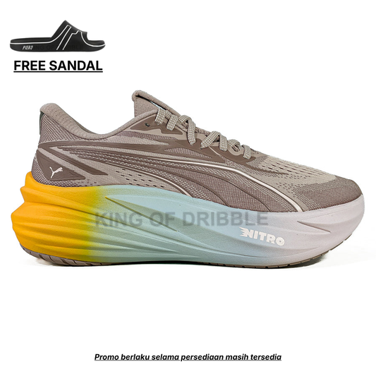 KING OF DRIBBLE Sepatu Running/Lari Puma MagMax Nitro 2 RC 312909-01 Original - Gratis Sandal