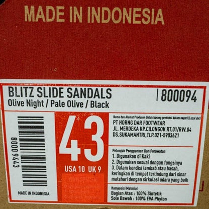 Sandal Specs Blitz Slide Olive Night 800094 Original BNIB