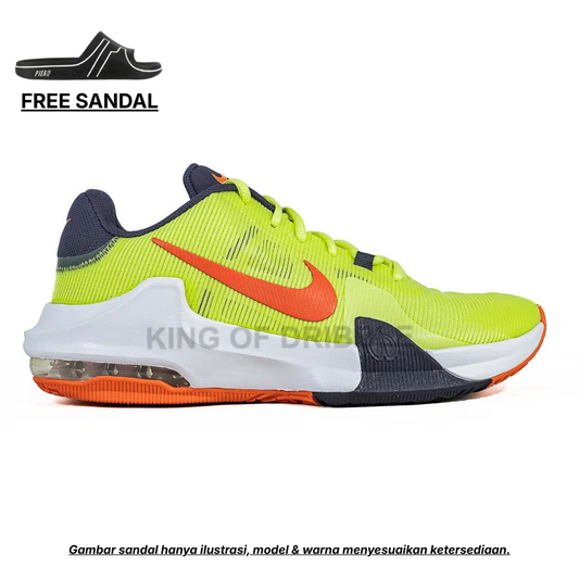 KING OF DRIBBLE Sepatu Basket Nike Air Max Impact 4 DM1124-700 Original - Gratis Sandal