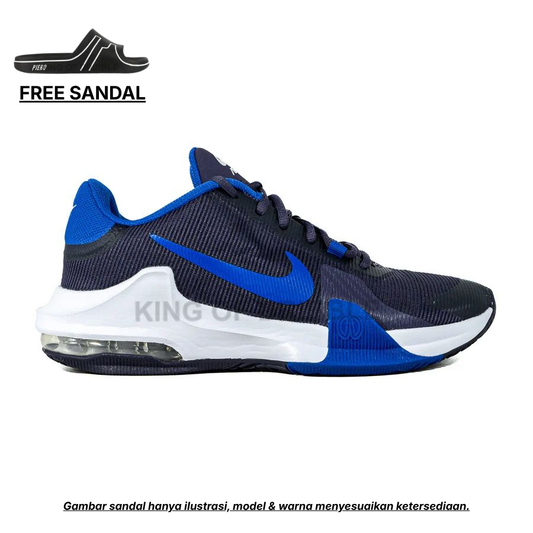 KING OF DRIBBLE Sepatu Basket Nike Air Max Impact 4 DM1124-500 Original - Gratis Sandal