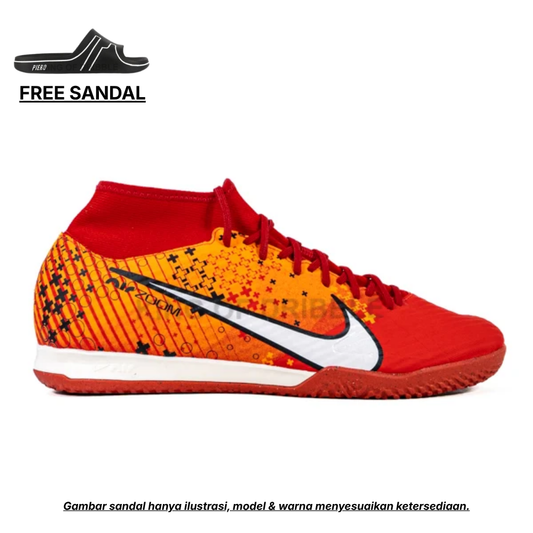KING OF DRIBBLE Sepatu Futsal Nike Zoom Superfly 9 Academy MDS IC FD1163-600 Original - Gratis Sandal