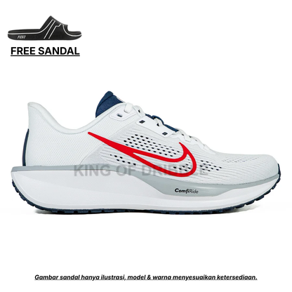 KING OF DRIBBLE Sepatu Running/Lari Nike Quest 6 FD6033-107 Original - Gratis Sandal