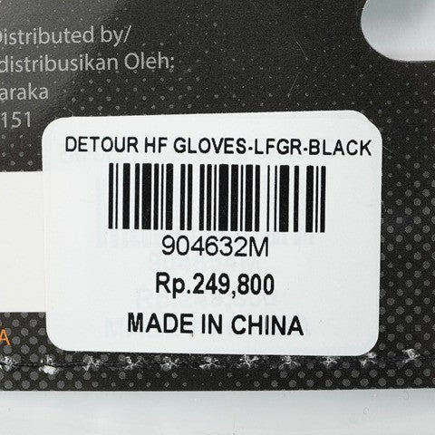Sarung Tangan Olahraga Detour HF Gloves LFGR Black 904632 Original BNWT