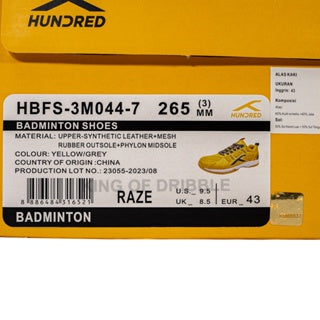 Sepatu Badminton/Bulu Tangkis Hundred Raze HBFS-3M044-7 Original BNIB