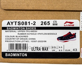 Sepatu Badminton/Bulu Tangkis Li-ning Ultra Max AYTS081-2 Original BNIB