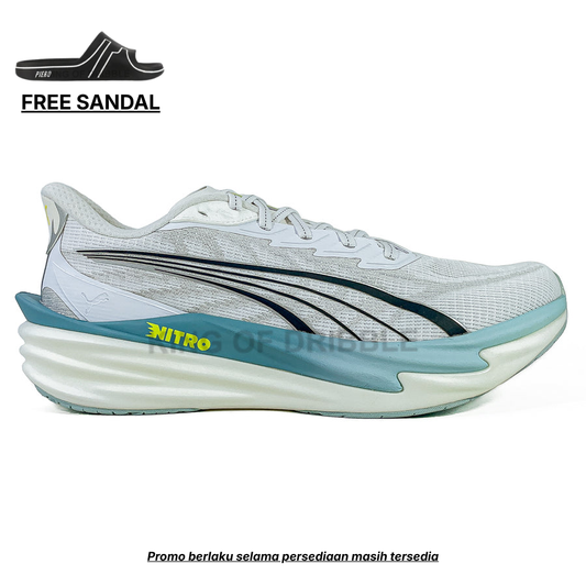 KING OF DRIBBLE Sepatu Running/Lari Puma Deviate Nitro 4 312123-09 Original - Gratis Sandal