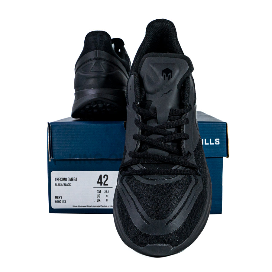 Sepatu Running/Lari Mills Treximo Omega Black 9100113 Original BNIB