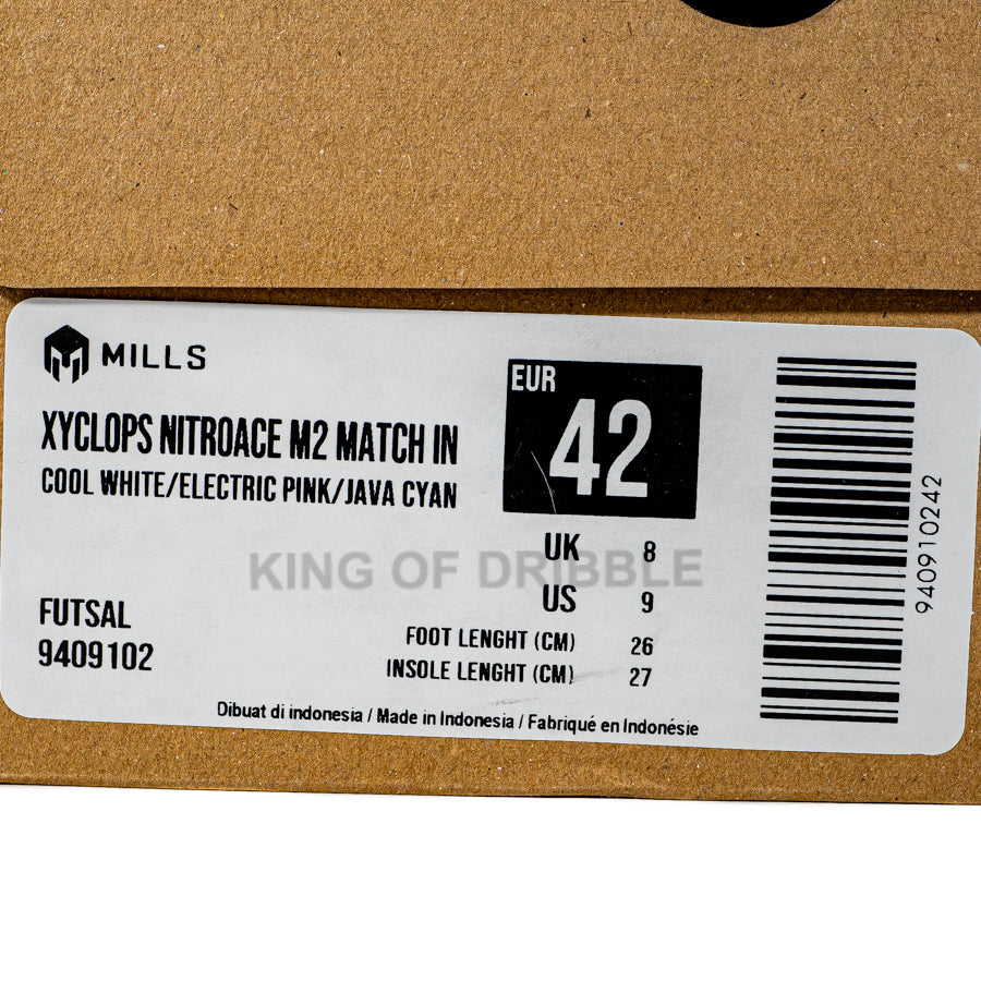 KING OF DRIBBLE Sepatu Futsal Mills Xyclops Nitroace M2 Match IN 9409102 Original