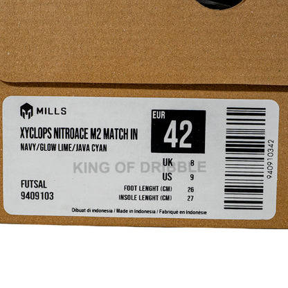 KING OF DRIBBLE Sepatu Futsal Mills Xyclops Nitroace M2 Match IN 9409103 Original