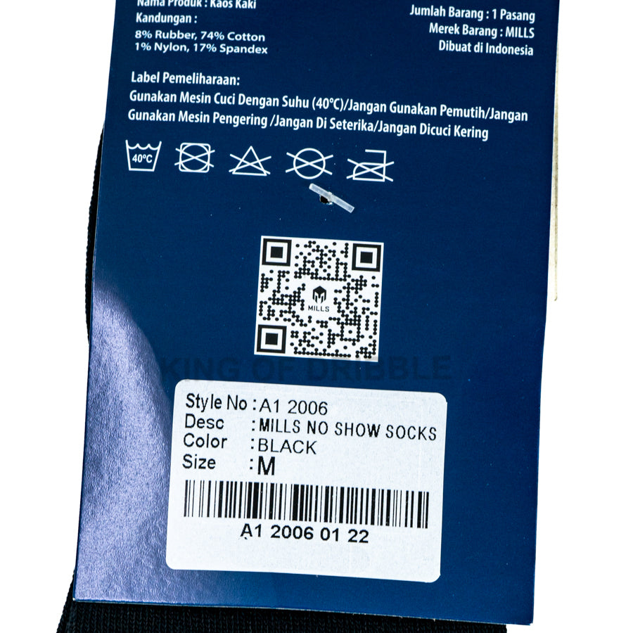 KING OF DRIBBLE Kaos Kaki Olahraga Mills No Show Socks A1 2006 Original