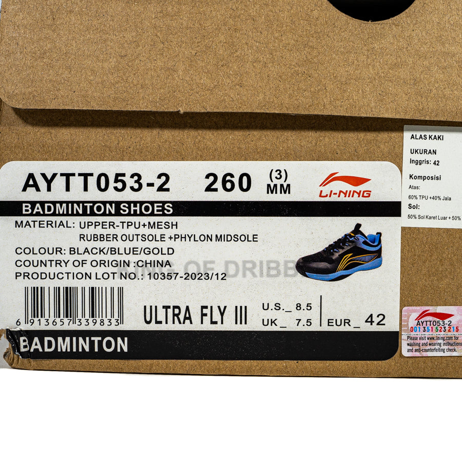 Sepatu Badminton/Bulu Tangkis Li-ning Ultra Fly III AYTT053-2 Original BNIB