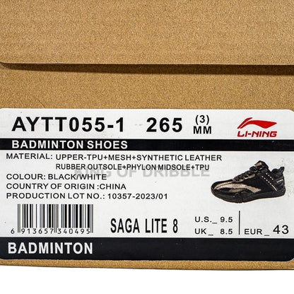 Sepatu Badminton/Bulu Tangkis Li-Ning Saga Lite 8 AYTT055-1 Original BNIB