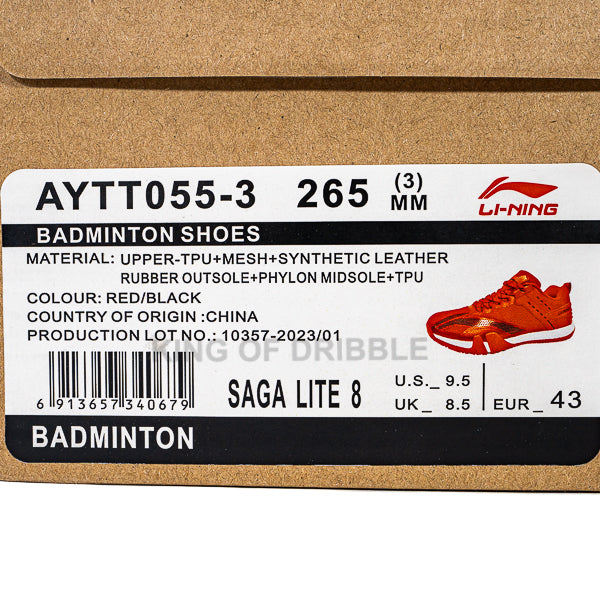 Sepatu Badminton/Bulu Tangkis Li-Ning Saga Lite 8 AYTT055-3 Original BNIB