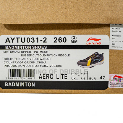 KING OF DRIBBLE Sepatu Badminton/Bulu Tangkis Li-Ning Aero Lite AYTU031-2 Original