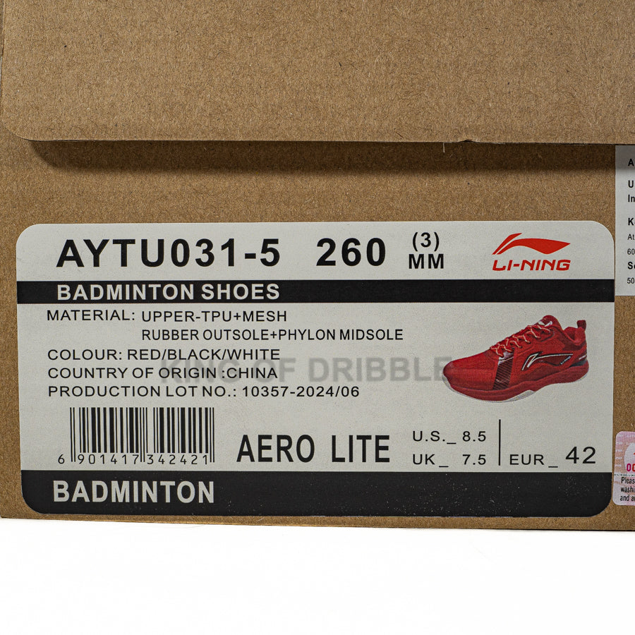 KING OF DRIBBLE Sepatu Badminton/Bulu Tangkis Li-Ning Aero Lite AYTU031-5 Original