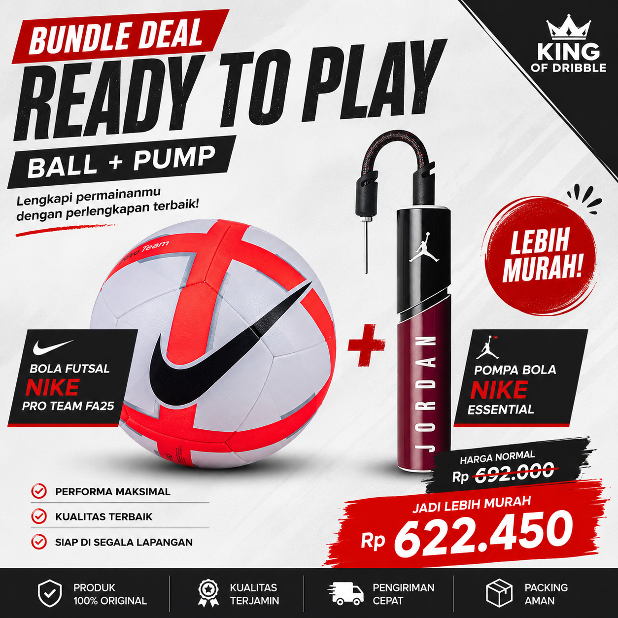Paket Bola + Pompa Lebih Hemat HV6327-100