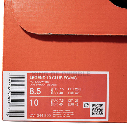 KING OF DRIBBLE Sepatu Bola Nike Legend 10 Club FG/MG DV4344-800 Original