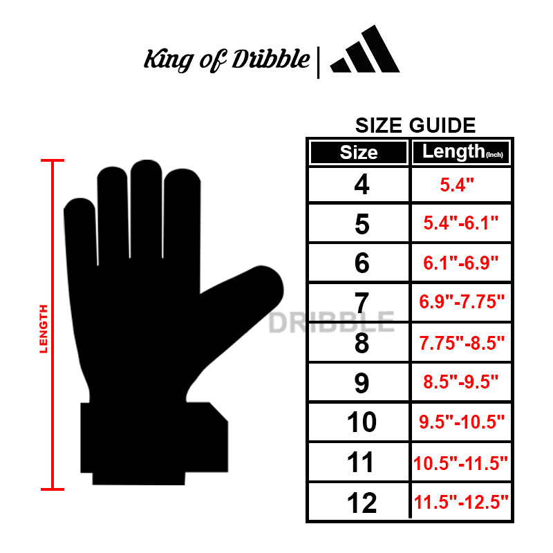 KING OF DRIBBLE Sarung Tangan Kiper Adidas Predator Glove Training JY6311 Original