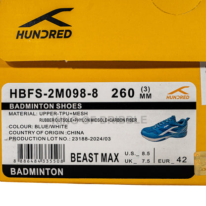 Sepatu Badminton/Bulu Tangkis Hundred Beast Max HBFS-2M098-8 Original BNIB