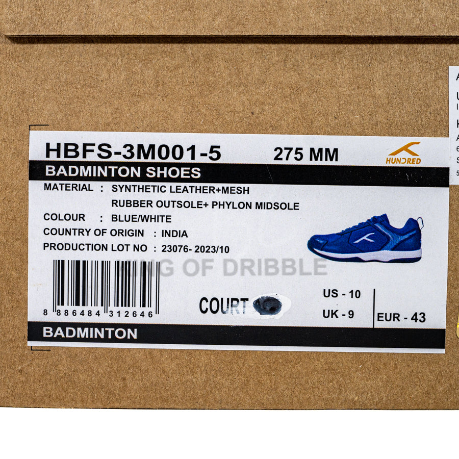 Sepatu Badminton/Bulu Tangkis Hundred Court HBFS-3M001-5 Original BNIB