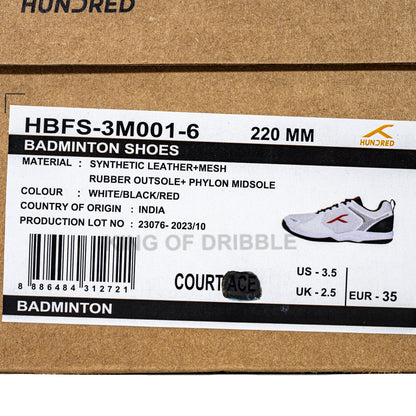 Sepatu Badminton/Bulu Tangkis Anak Hundred Court HBFS-3M001-6 Original BNIB