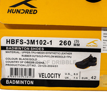 Sepatu Badminton/Bulu Tangkis Hundred Velocity HBFS-3M102-1 Original BNIB