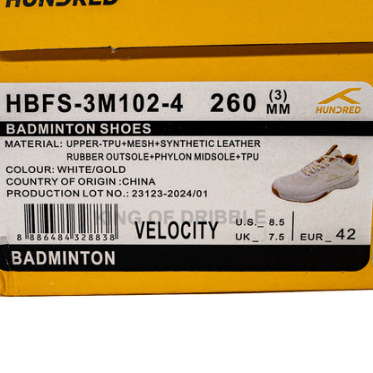 Sepatu Badminton/Bulu Tangkis Hundred Velocity HBFS-3M102-4 Original BNIB