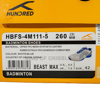 KING OF DRIBBLE Sepatu Badminton/Bulu Tangkis Hundred Beast Max HBFS-4M111-5 Original