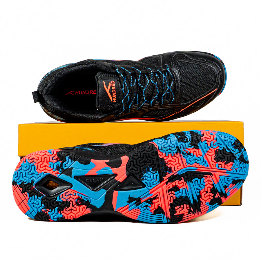 KING OF DRIBBLE Sepatu Badminton/Bulu Tangkis Hundred Battle HBFS-4M112-1 Original
