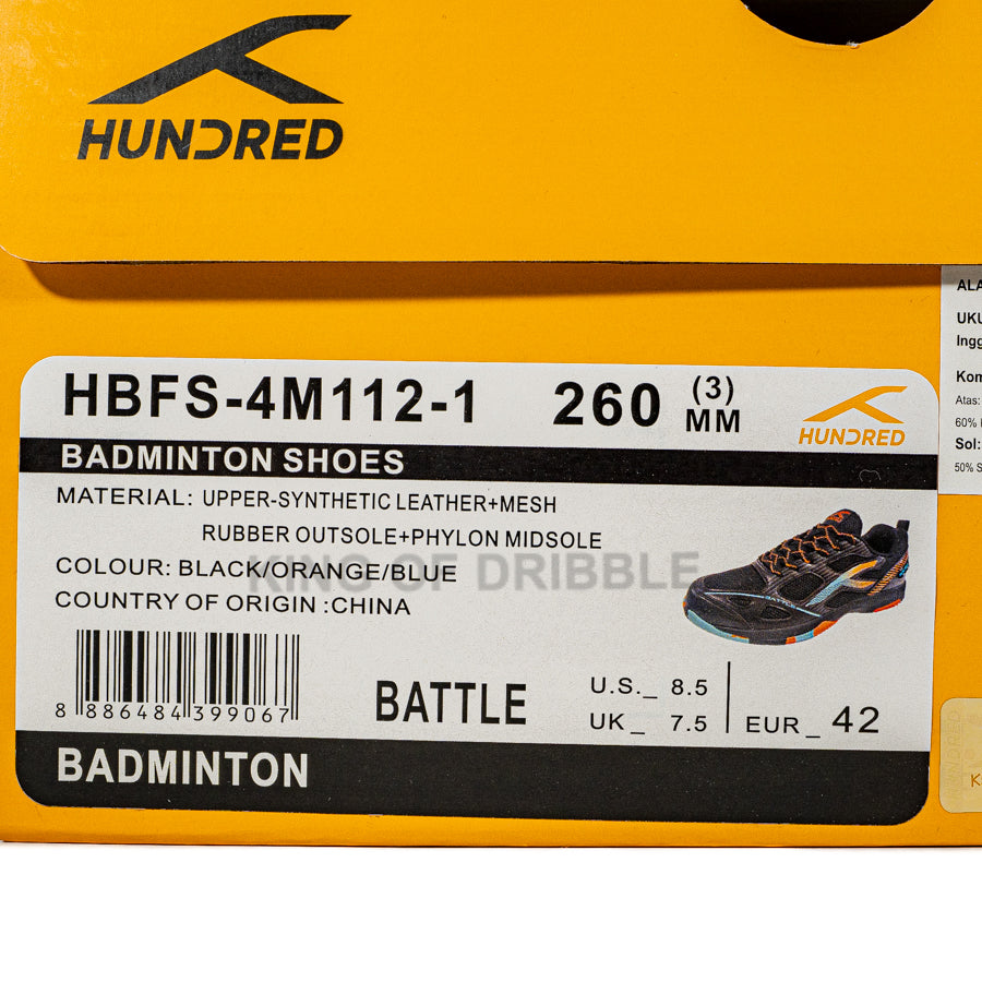 KING OF DRIBBLE Sepatu Badminton/Bulu Tangkis Hundred Battle HBFS-4M112-1 Original