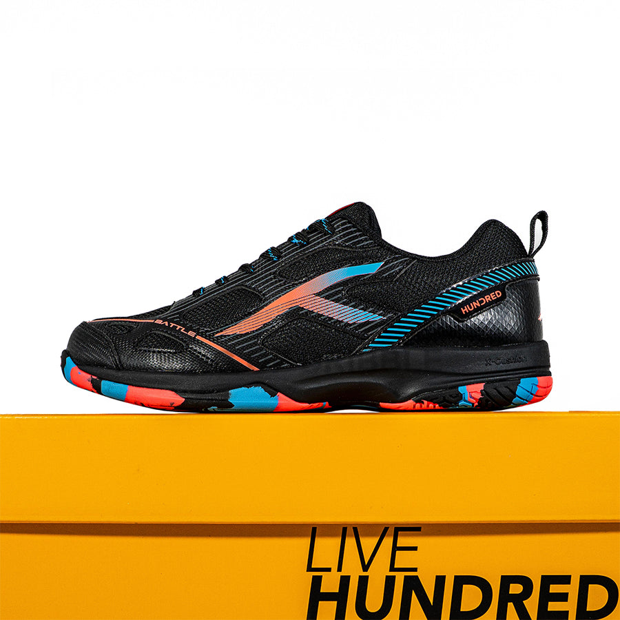 KING OF DRIBBLE Sepatu Badminton/Bulu Tangkis Anak Hundred Battle HBFS-4M112-1 Original
