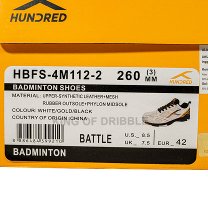 KING OF DRIBBLE Sepatu Badminton/Bulu Tangkis Hundred Battle HBFS-4M112-2 Original
