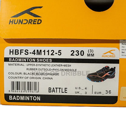 KING OF DRIBBLE Sepatu Badminton/Bulu Tangkis Anak Hundred Battle HBFS-4M112-5 Original