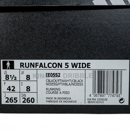 KING OF DRIBBLE Sepatu Running/Lari Adidas Runfalcon 5 Wide IE0552 Original