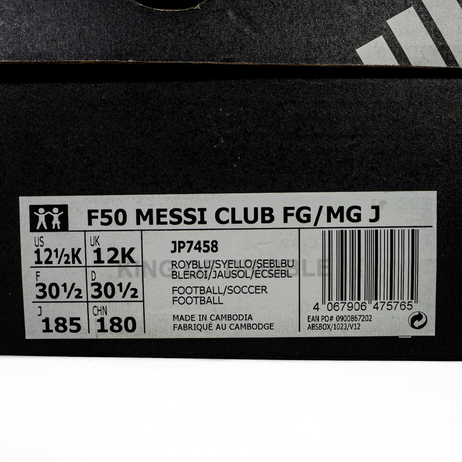 KING OF DRIBBLE Sepatu Bola Anak Adidas F50 Messi Club FG/MG JR JP7458 Original