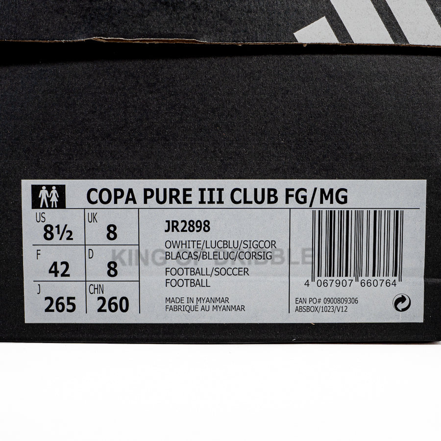 KING OF DRIBBLE Sepatu Bola Adidas Copa Pure III Club FG/MG JR2898 Original