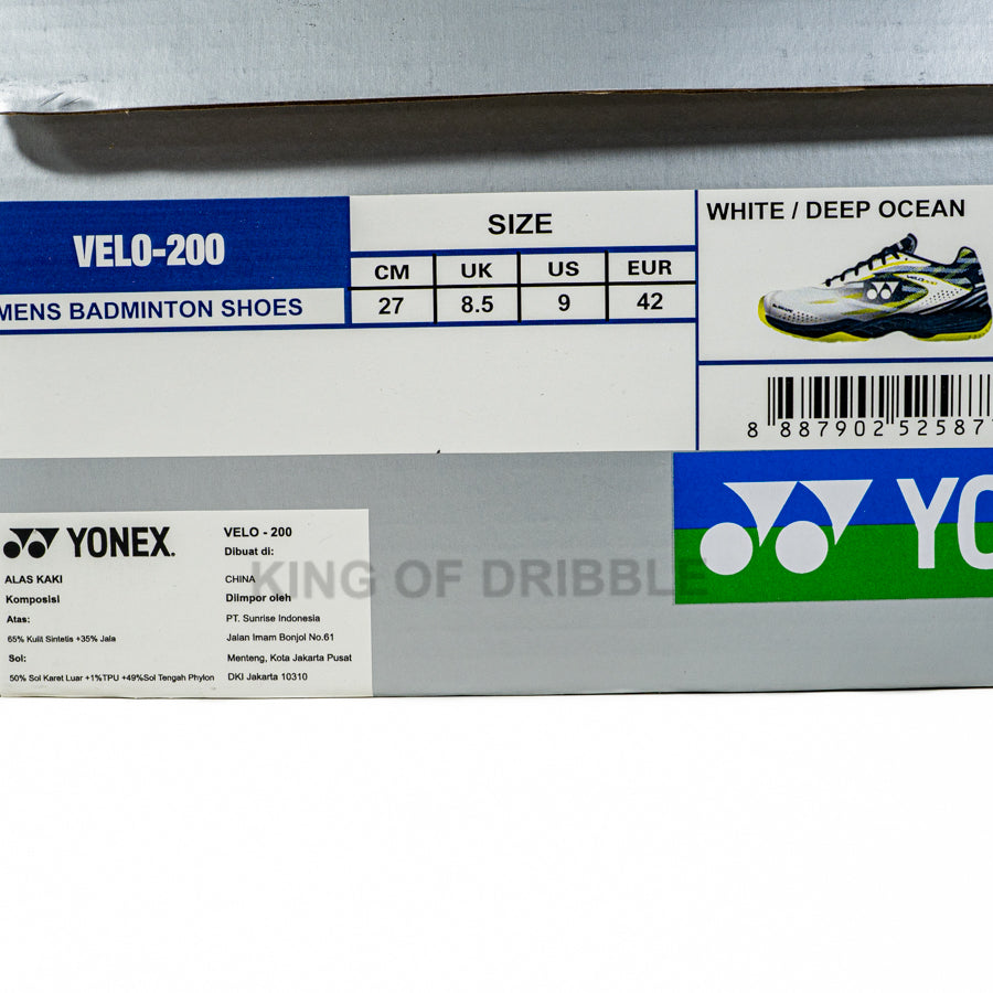 KING OF DRIBBLE Sepatu Badminton/Bulu Tangkis Yonex Velo 200 VELO-WDO Original