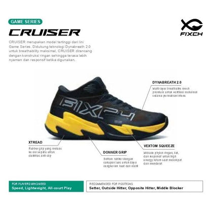 KING OF DRIBBLE Sepatu Voli Fixch Cruiser 1FVL462A005 Original